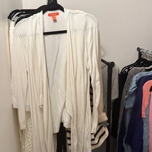 Joe Fresh White Open Front Cardigan